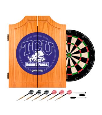 Trademark Games™ Texas Christian University Dart Cabinet with Darts and Board