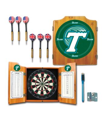 Trademark Games™ Tulane University Dart Cabinet with Darts and Board