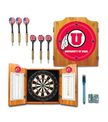 Trademark Games™ University of Utah Dart Cabinet with Darts and Board