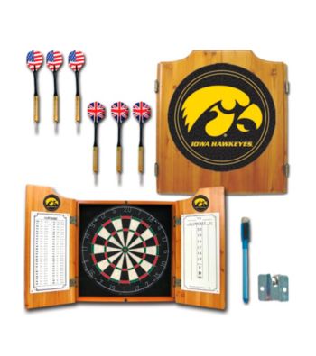 Trademark Games™ University of Iowa Dart Cabinet - !ncludes Darts and Board