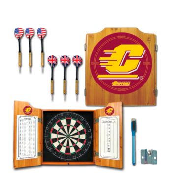 Trademark Games™ Central Michigan University Dart Cabinet w/ Darts and Board