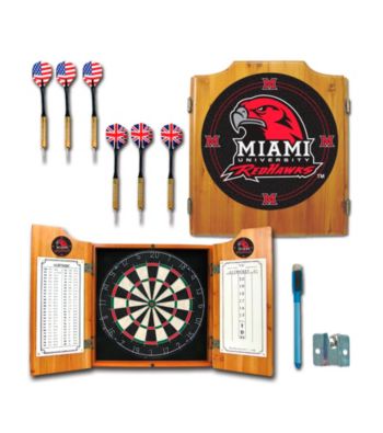 Trademark Games™ Miami University, Ohio Dart Cabinet w/ Darts and Board