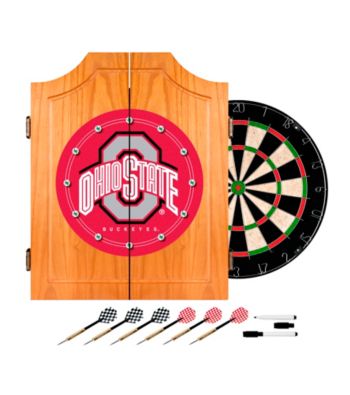 Trademark Games™ Ohio State University Dart Cabinet Includes Darts and Board