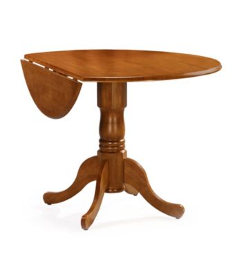 International Concepts Round Wood Dual Drop Leaf Table