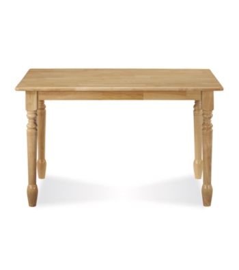 International Concepts Natural Finish Solid Wood Table with Spindle Legs