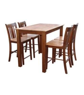 International Concepts Shaker Styled Cinnamon & Espresso Counter Height Dining Collection
