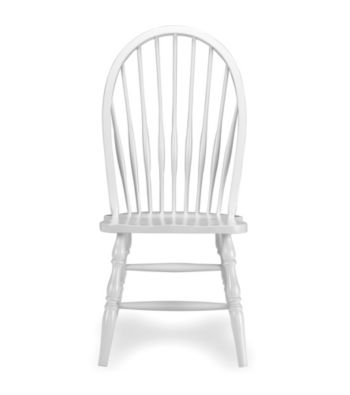 International Concepts Tall Linen White Windsor Wood Side Chair
