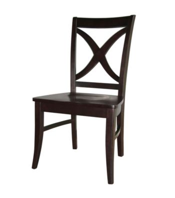 International Concepts Set of 2 Salerno Wood Dining Chairs