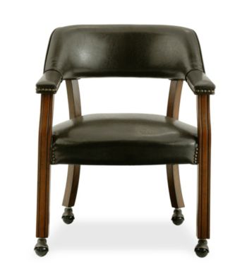 International Concepts Antique Cherry & Dark Brown Castor Dining Chair