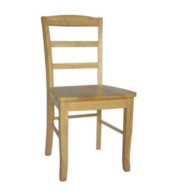 International Concepts Set of 2 Madrid Wood Ladderback Dining Chairs