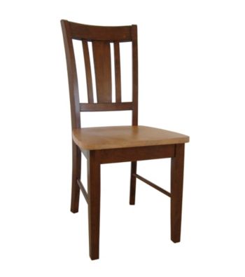 International Concepts Set of 2 San Remo Splatback Wood Dining Chairs