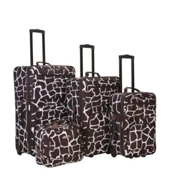 Rockland 4-pc. Giraffe Print Luggage Set