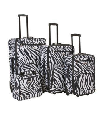 Rockland 4-pc. Zebra Print Luggage Set