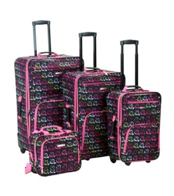 Rockland 4-pc. Heart Print Luggage Set