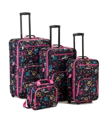 Rockland 4-pc. Peace Print Luggage Set