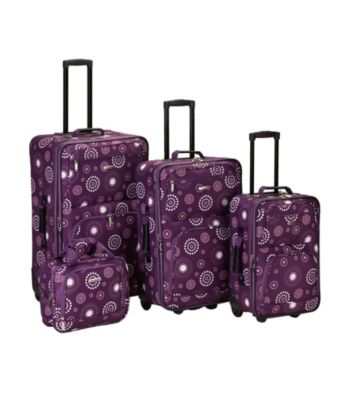 Rockland 4-pc. Purple Pearl Luggage Set