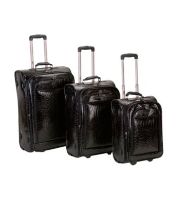 Rockland 3-pc. Crocodile Style Luggage Set