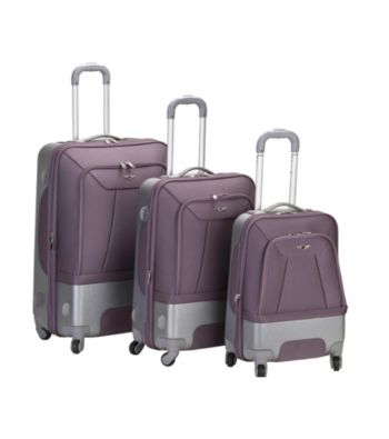 Rockland 3-pc. Rome Hybrid EVA/ABS Lavender Luggage Set