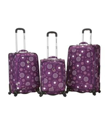 Rockland Polo Equipment Fusion 3-pc. Purple Pearl Luggage Set