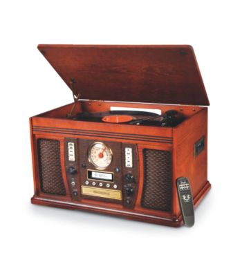 Innovative Technology The Aviator 5-in-1 Wooden Music Center