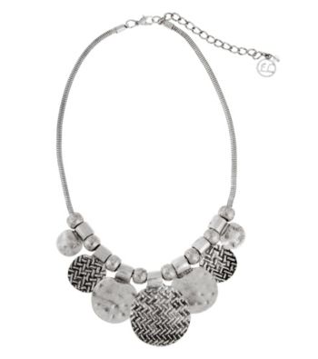 Erica Lyons® Short Disks Front Necklace