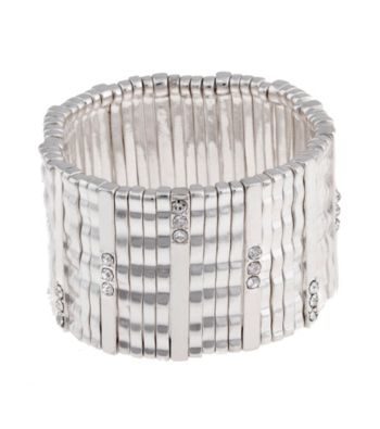 Erica Lyons® Silvertone Stretch Bracelet