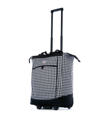 Olympia Houndstooth Rolling Shopper Tote