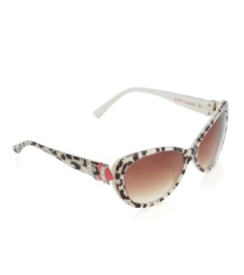 Betsey Johnson® Cat Eye Heart Temple Sunglasses - Leopard Animal