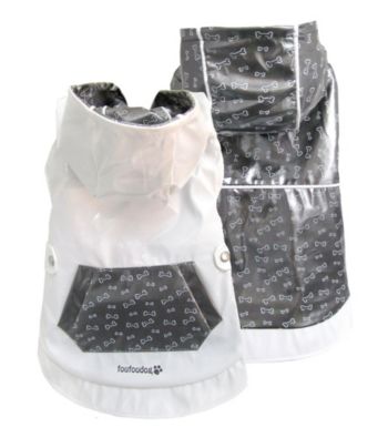 FouFou Dog™ Dark Silver Reversible Raincoat