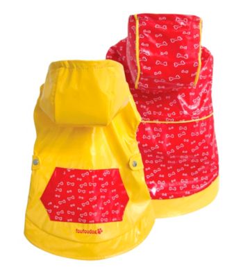 FouFou Dog™ Yellow & Red Reversible Raincoat