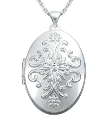 Precious Moments® Sterling Silver Scroll Locket Pendant