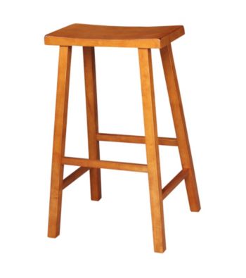 International Concepts Saddle Seat Wood Stool