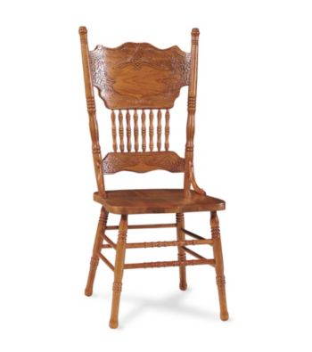 International Concepts Double Pressback Medium Oak Wood Side Chair