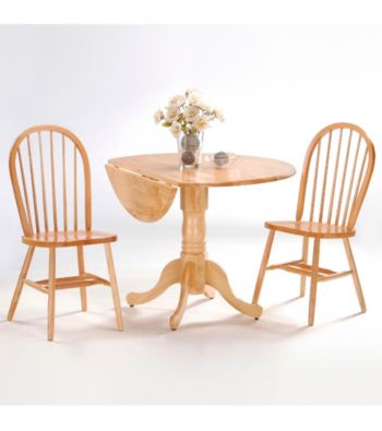 International Concepts 3-pc. Wood Dual Drop Leaf Dining Set