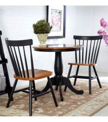 International Concepts Black & Cherry 3-pc. Round Dining Set