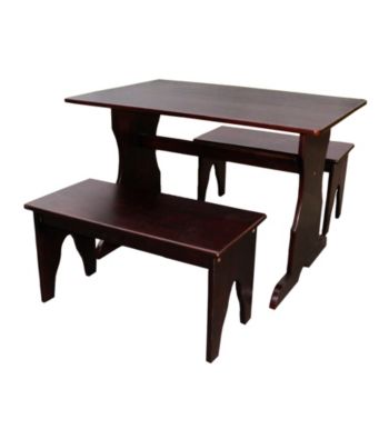 International Concepts Kid's Wood Table with 2 Benches