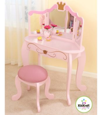 KidKraft Pink Princess Vanity & Stool