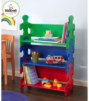 KidKraft Primary Colors Puzzle Bookshelf