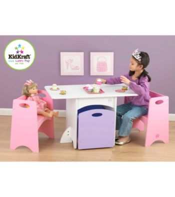 KidKraft Table with Pastel Benches