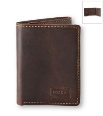 Fossil® Men's Brown Sam Trifold Wallet