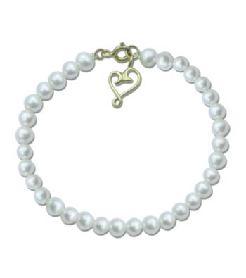 Precious Moments® Pearl and Sterling Silver Heart Bracelet