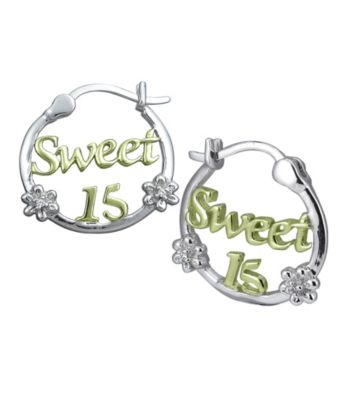 Precious Moments® .02 ct. t.w. Diamond and Two-Tone Sterling Silver 