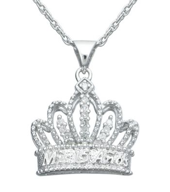 Precious Moments® .015 ct. t.w. Diamond and Sterling Silver Tiara Pendant