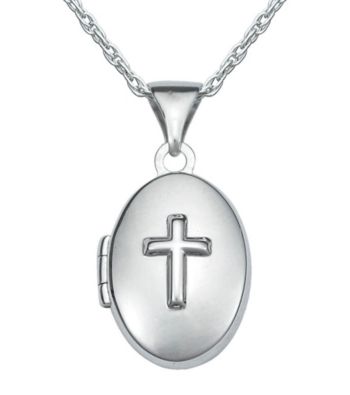 Precious Moments® Sterling Silver Cross Locket