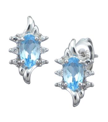 Precious Moments Sterling Silver Birthstone Collection Earrings