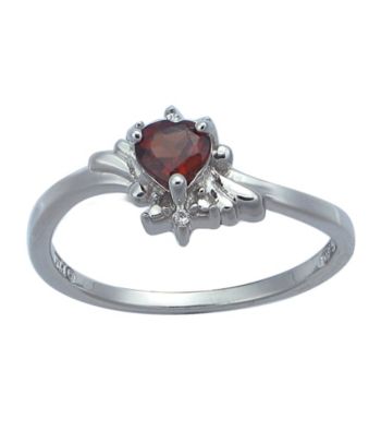 Precious Moments Sterling Silver Birthstone Collection Ring- Garnet