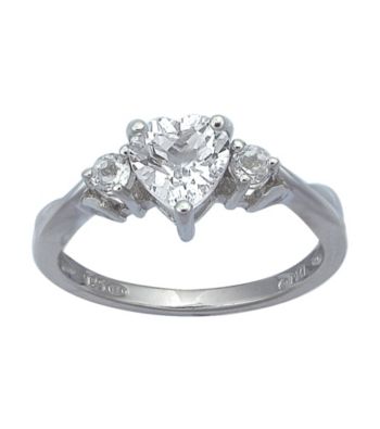 Precious Moments Sterling Silver Birthstone Collection Ring- White Topaz