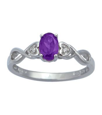 Precious Moments Sterling Silver Birthstone Collection Ring - Amethyst