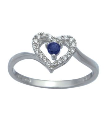 Precious Moments Sterling Silver Birthstone Collection Ring - Created Sapphire