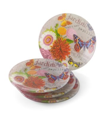 Crystal Clear® Notions Bouquet De Fleur Set of 4 Salad Plates